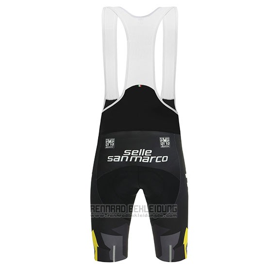 2019 Fahrradbekleidung Trek Selle San Marco Shwarz Gelb Trikot Kurzarm und Tragerhose